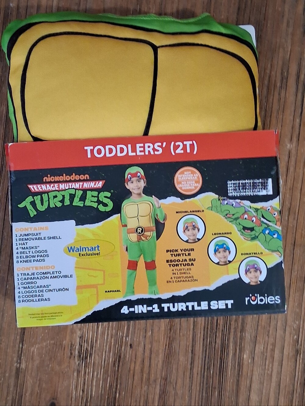 Nickelodeon Teenage Mutant Ninja Turtles Toddler Costume Green Yellow